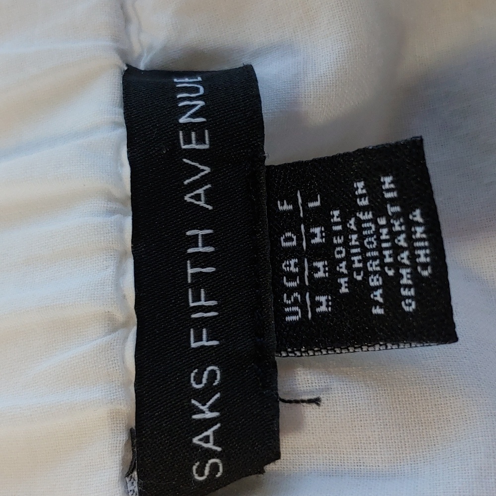Saks Fifth Avenue White Cotton Eyelet 3/4 Sleeve Off Shoulders Top Women's Med - Picture 7 of 15
